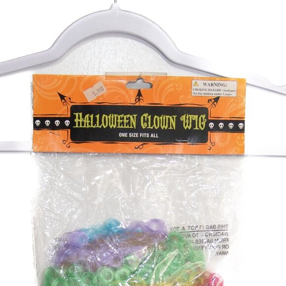 Halloween Clown Wig One Size Fits All Multi-Color Rainbow Costume Accessory - Picture 2 of 8
